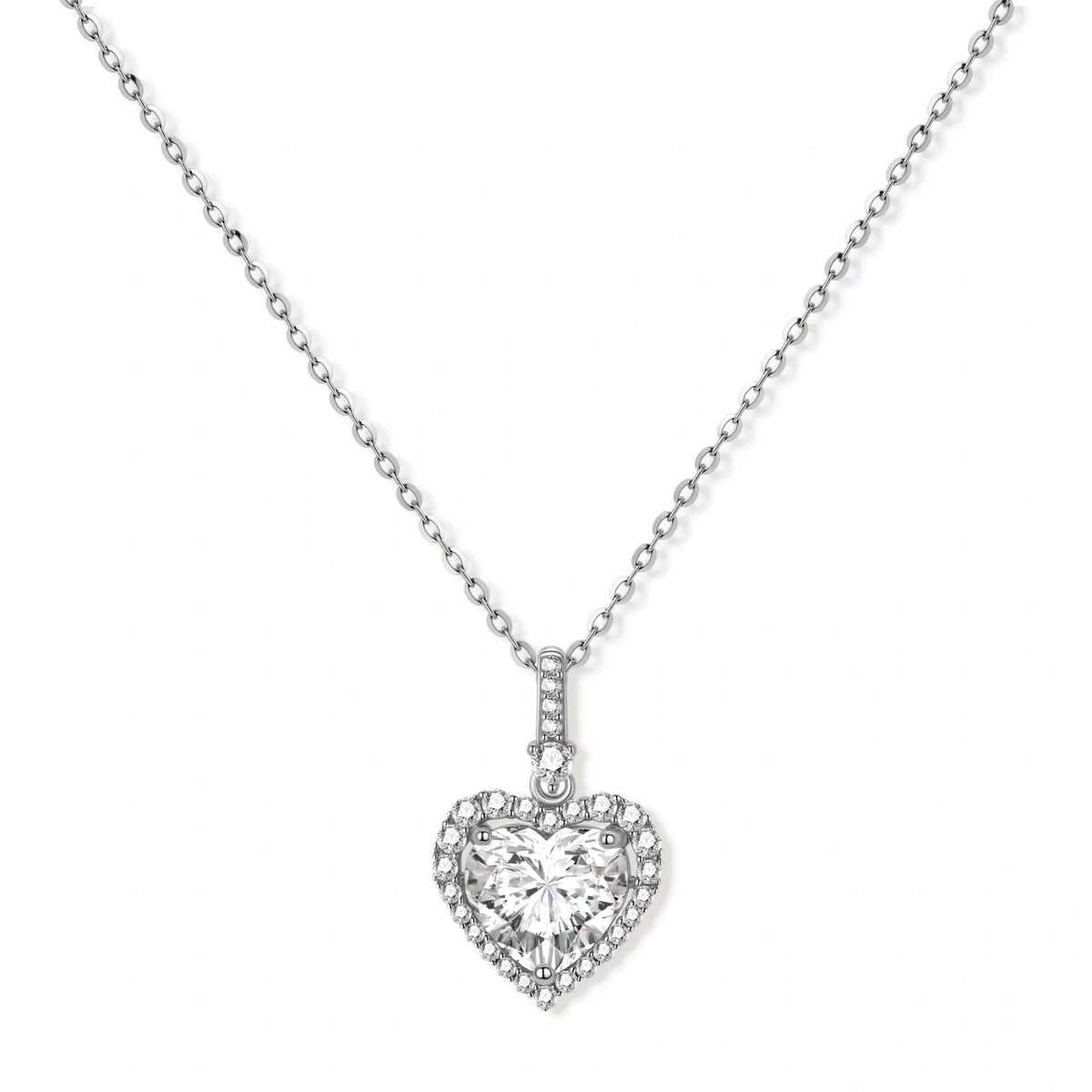 Heart of Light Moissanite Necklace by AlbaLuxe AlbaLuxe