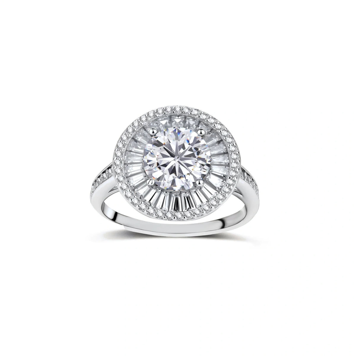 Celestial Halo Moissanite Ring by AlbaLuxe AlbaLuxe