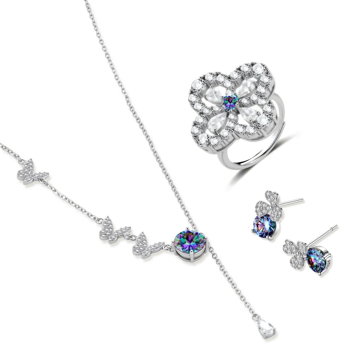 Lucky Clover Moissanite Set by AlbaLuxe AlbaLuxe