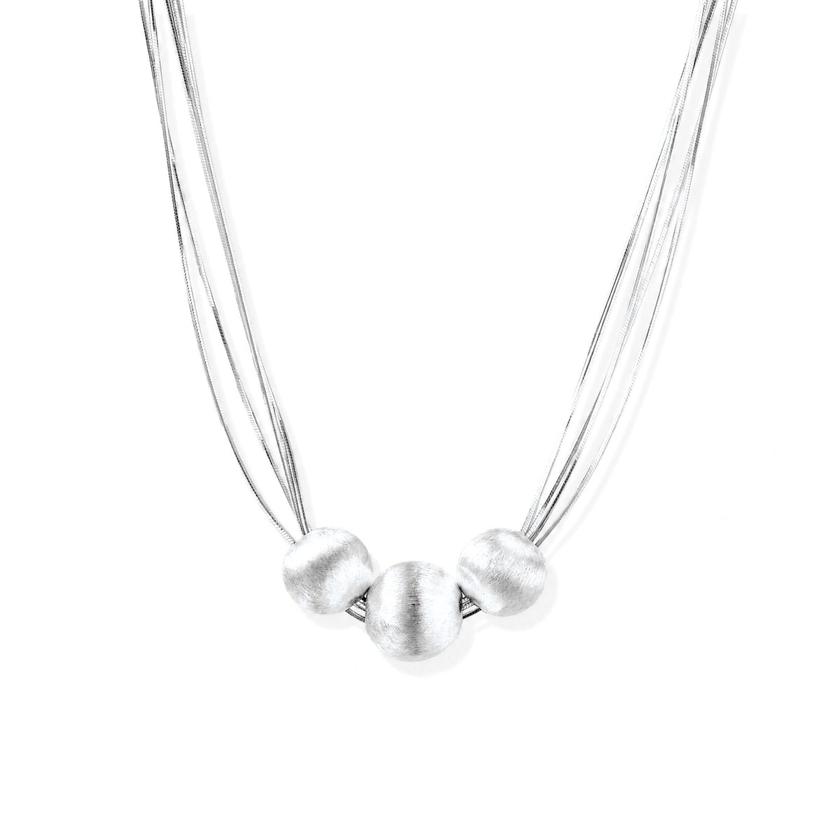 Silver Strand Layers Necklace by AlbaLuxe AlbaLuxe