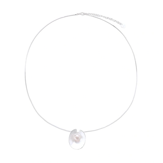 Sterling Silver Luna Pearl Pendant by AlbaLuxe AlbaLuxe