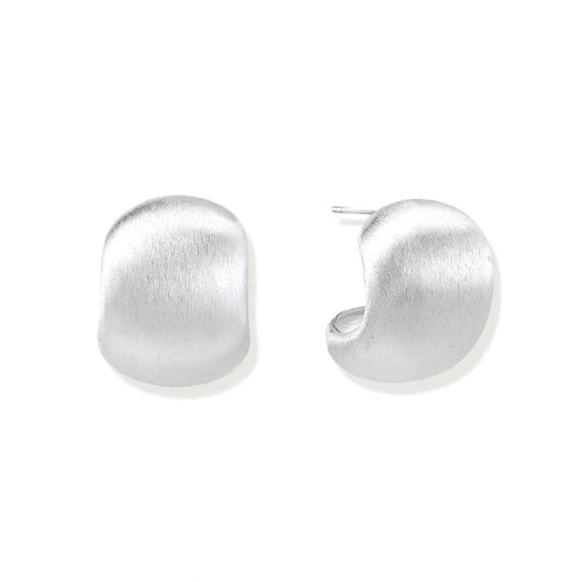 Brushed Sterling Silver Studs by AlbaLuxe