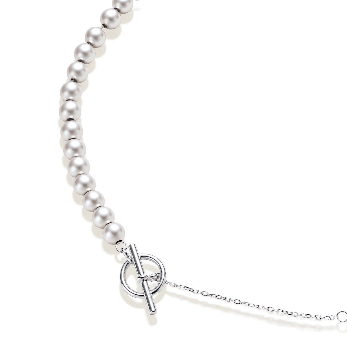 Silver Sphere Gradient Necklace by AlbaLuxe AlbaLuxe