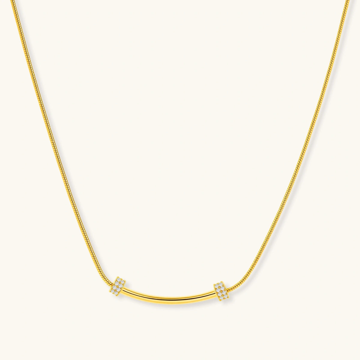 Curved Spark Bar Necklace by AlbaLuxe AlbaLuxe