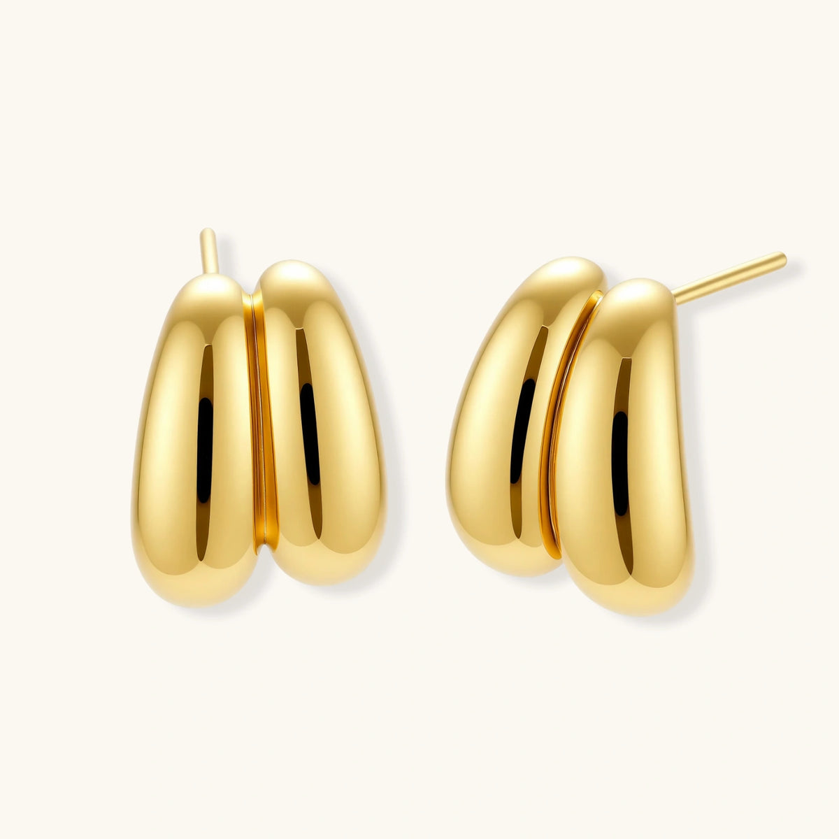 Liquid Gold Sculptural Hoops by AlbaLuxe AlbaLuxe