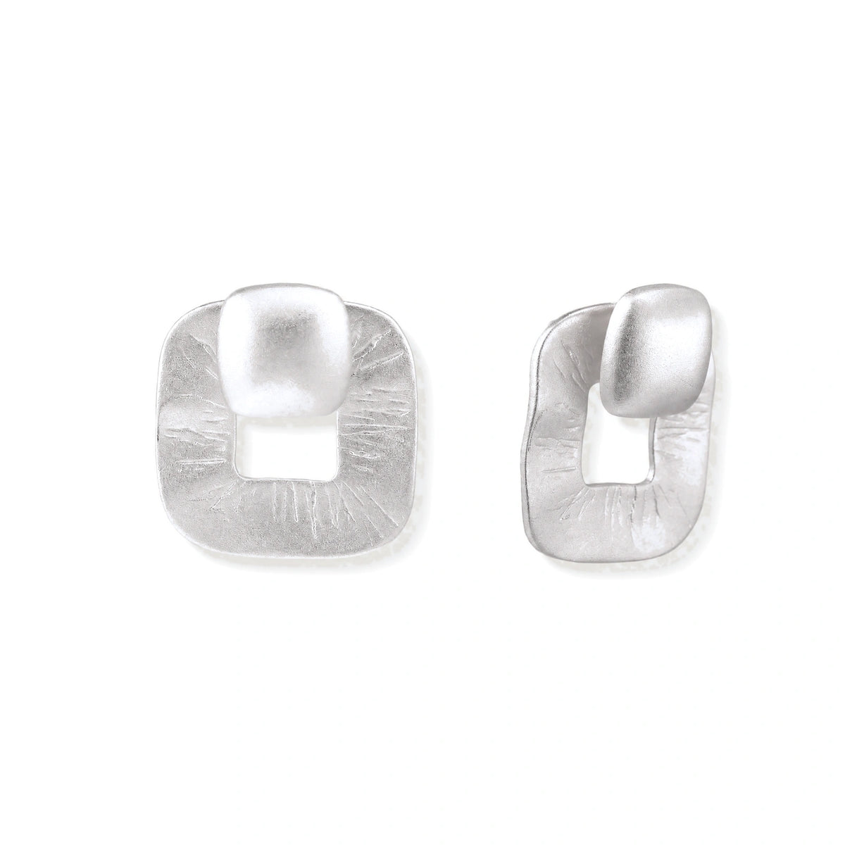 Textured Square Studs by AlbaLuxe AlbaLuxe