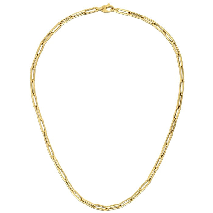 14K Yellow Gold Bold Paperclip Chain (4.20 mm) RCJ