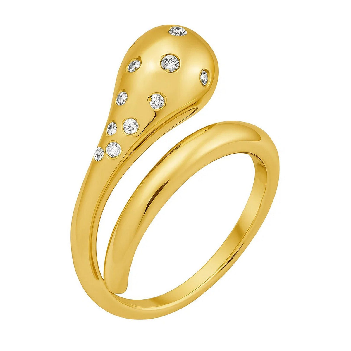 14K Yellow Gold Diamond Cut Stackable Ring (8.40 mm) RCJ