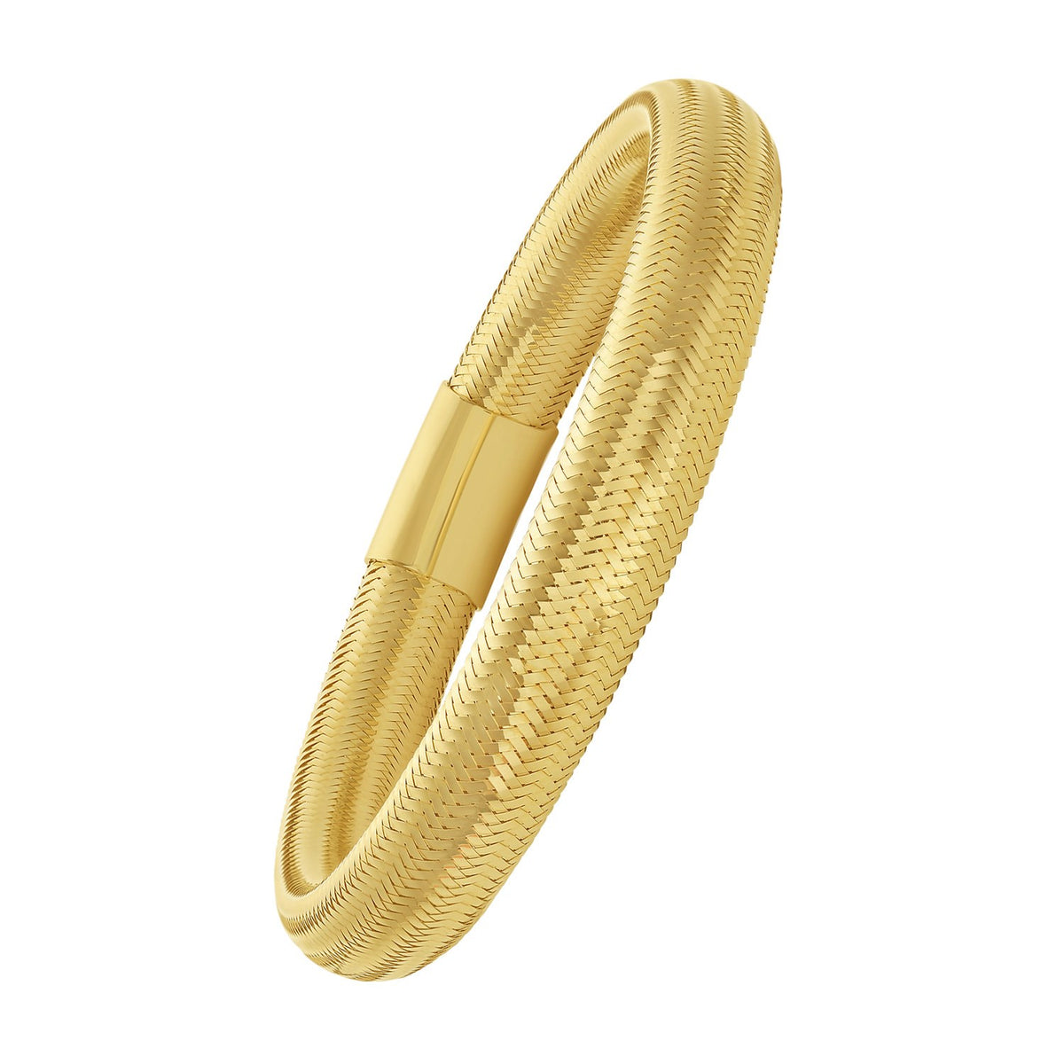 14K Yellow Gold Large Stretch Mesh Bracelet (8.80 mm) RCJ