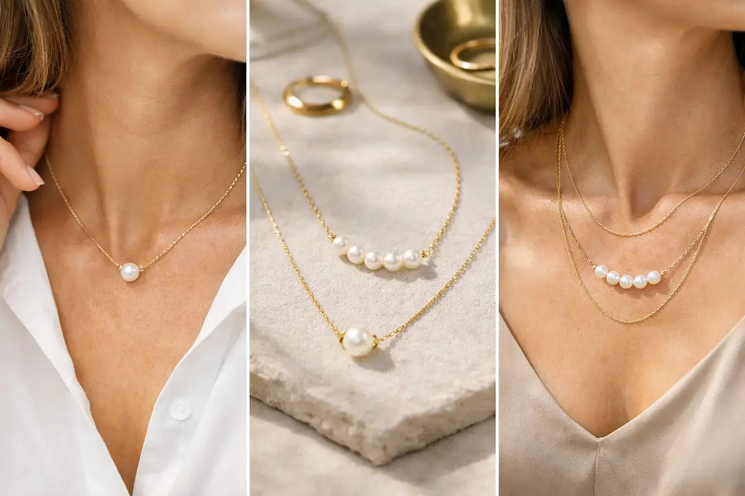 Everyday Gold Pearl Necklace Style Guide