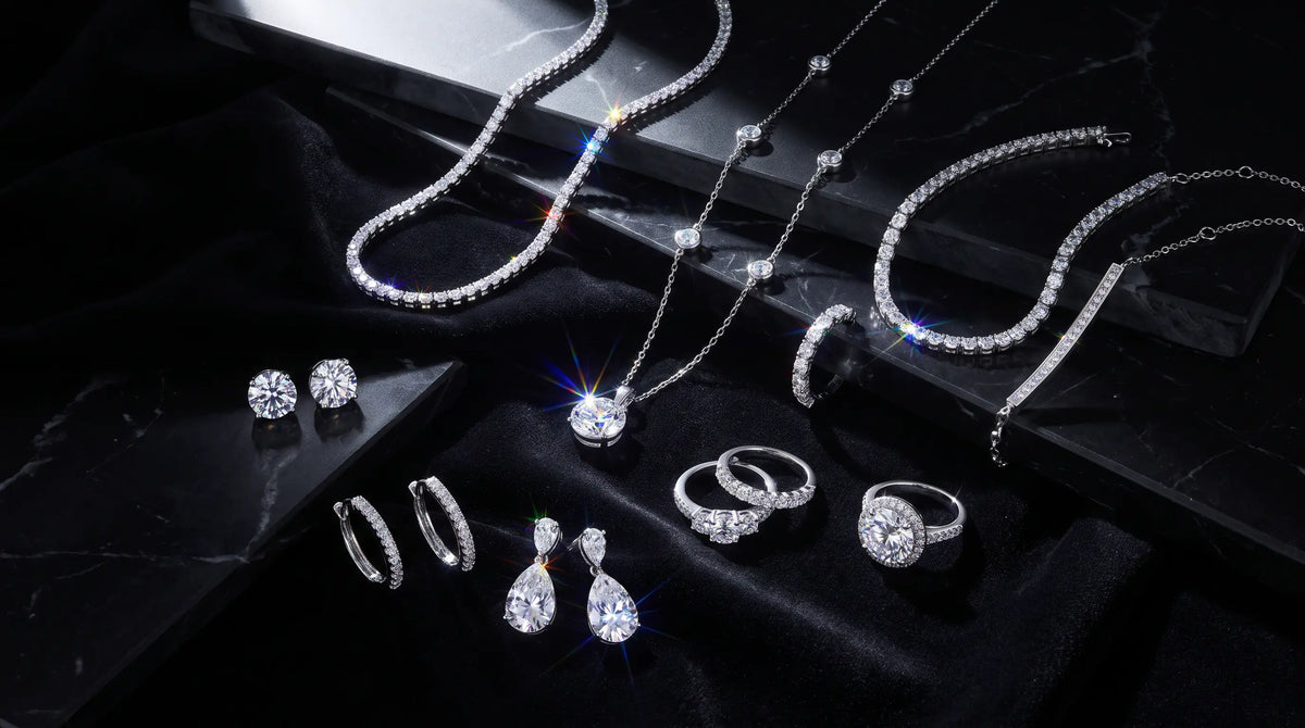 Sterling Silver Moissanite Jewelry