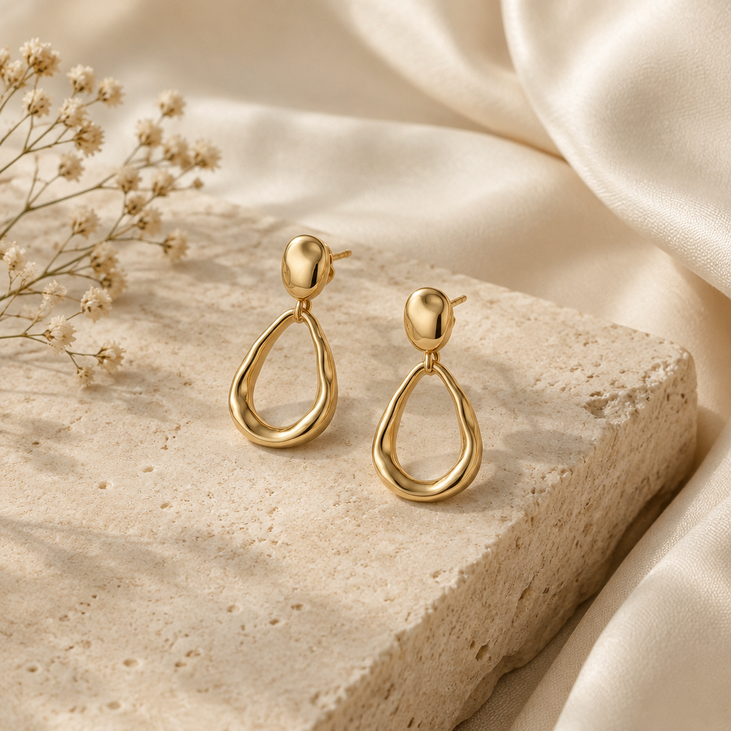Quiet-luxury gold earrings collection image