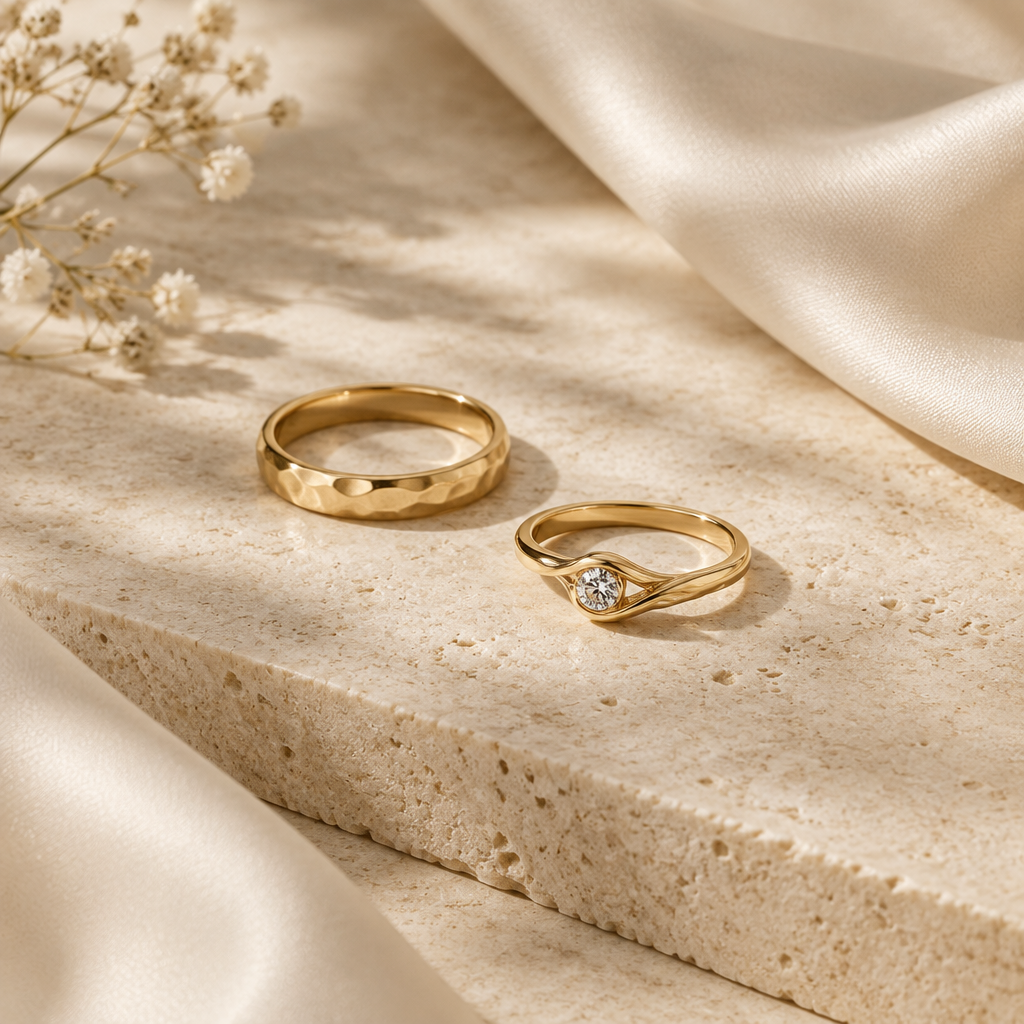 Quiet-luxury gold rings collection image