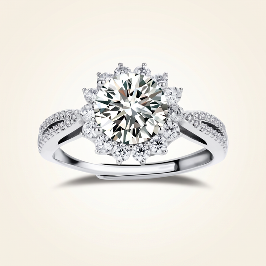 Stellar Halo Moissanite Ring by AlbaLuxe AlbaLuxe