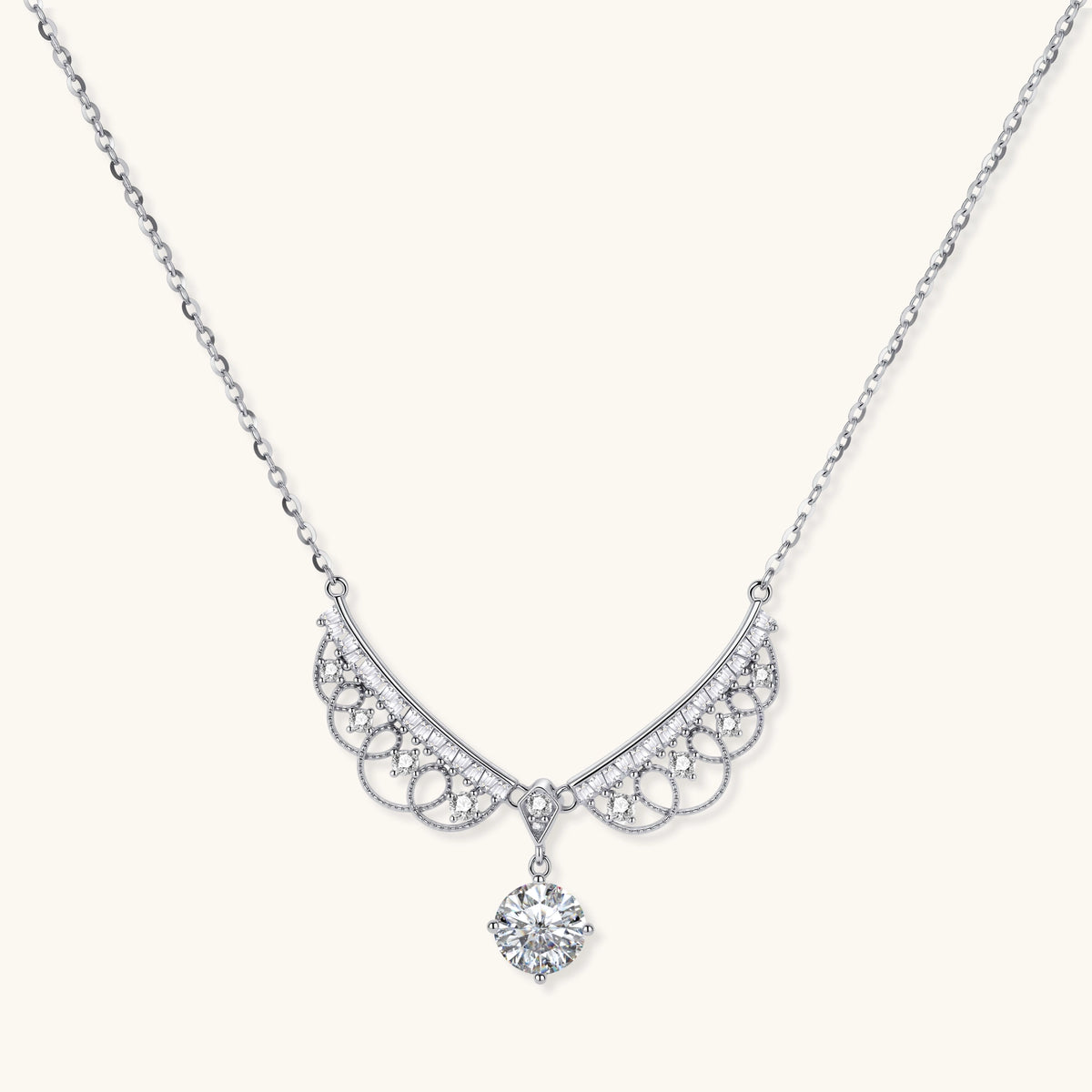 Angel Wing Moissanite Necklace by AlbaLuxe AlbaLuxe