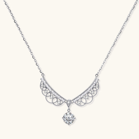 Angel Wing Moissanite Necklace by AlbaLuxe AlbaLuxe
