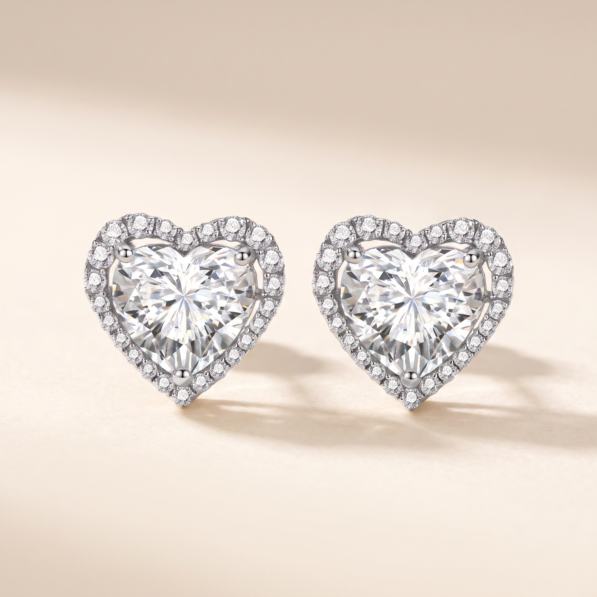 Heart Spark Moissanite Studs by AlbaLuxe AlbaLuxe