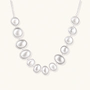 Lunar Silver Arc Necklace by AlbaLuxe AlbaLuxe