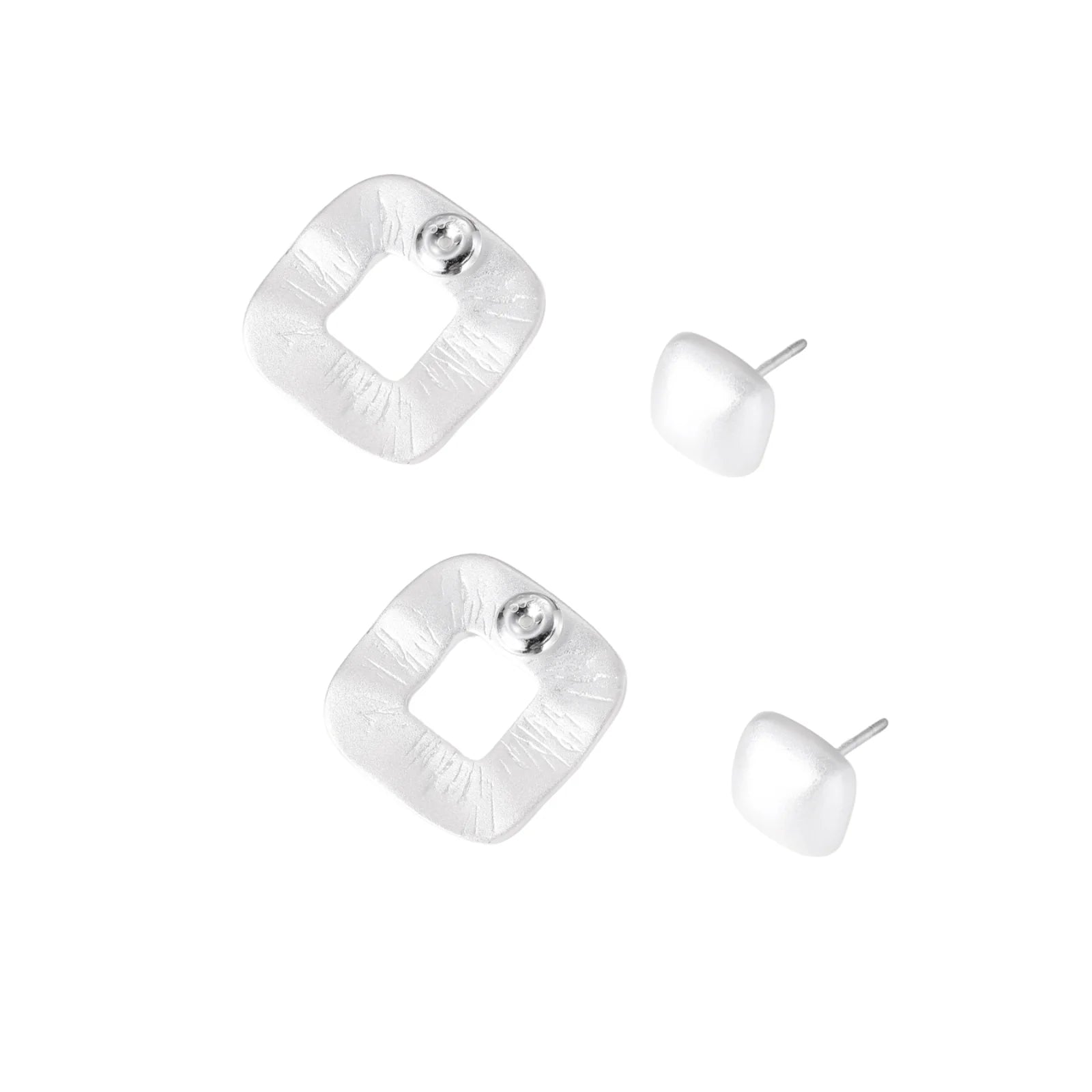 Textured Square Studs by AlbaLuxe AlbaLuxe