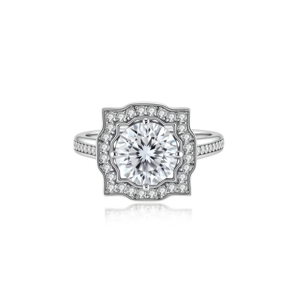 Vintage Crown Moissanite Ring by AlbaLuxe AlbaLuxe