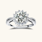 Stellar Halo Moissanite Ring by AlbaLuxe AlbaLuxe