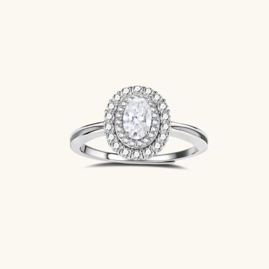 Double Halo Promise Moissanite Ring by AlbaLuxe AlbaLuxe