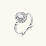 Double Halo Promise Moissanite Ring by AlbaLuxe AlbaLuxe