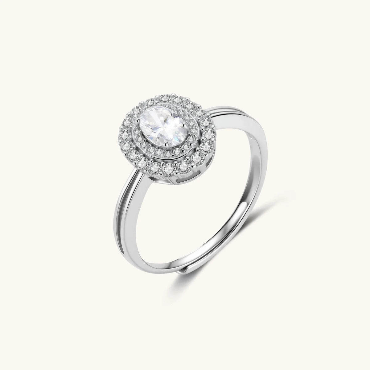 Double Halo Promise Moissanite Ring by AlbaLuxe AlbaLuxe