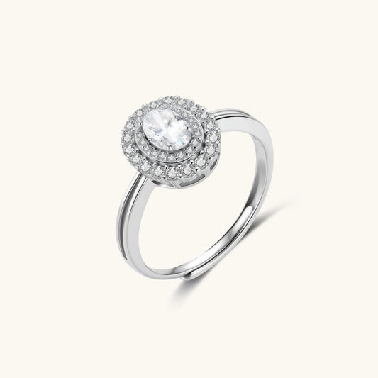 Double Halo Promise Moissanite Ring by AlbaLuxe AlbaLuxe