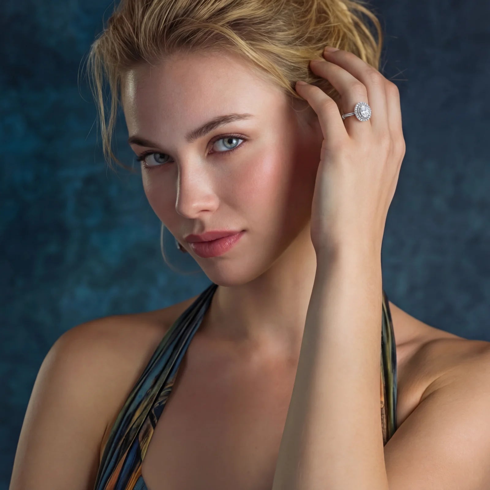 Double Halo Promise Moissanite Ring by AlbaLuxe AlbaLuxe