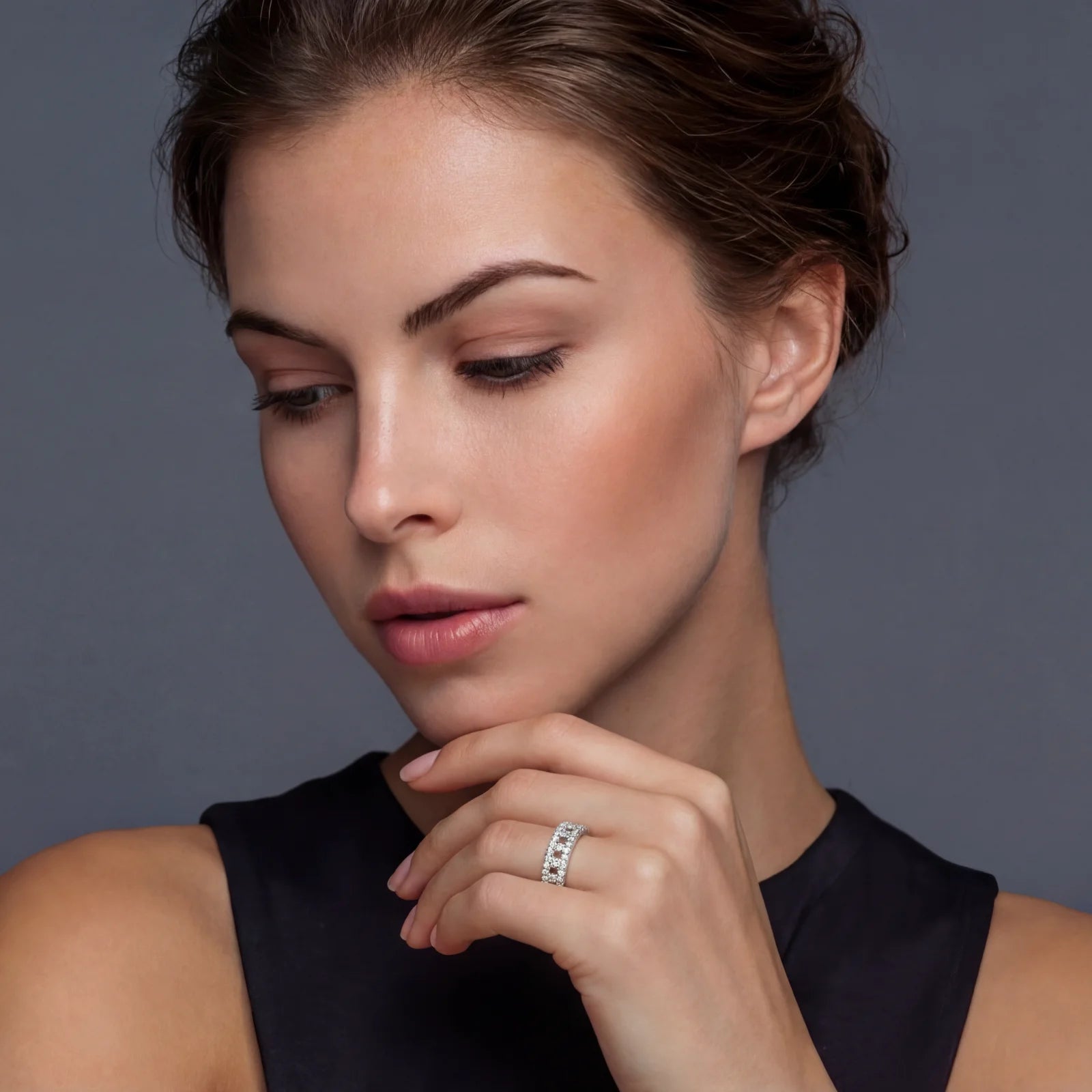 Stellar Row Moissanite Ring by AlbaLuxe AlbaLuxe