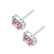 Blush Halo Moissanite Stud Earrings by AlbaLuxe AlbaLuxe