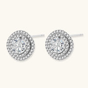 Celestial Halo Moissanite Studs by AlbaLuxe AlbaLuxe