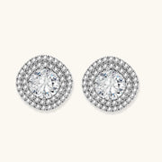 Celestial Halo Moissanite Studs by AlbaLuxe AlbaLuxe