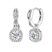 Twisted Infinity Halo Moissanite Earrings by AlbaLuxe AlbaLuxe