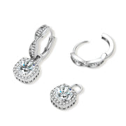 Twisted Infinity Halo Moissanite Earrings by AlbaLuxe AlbaLuxe