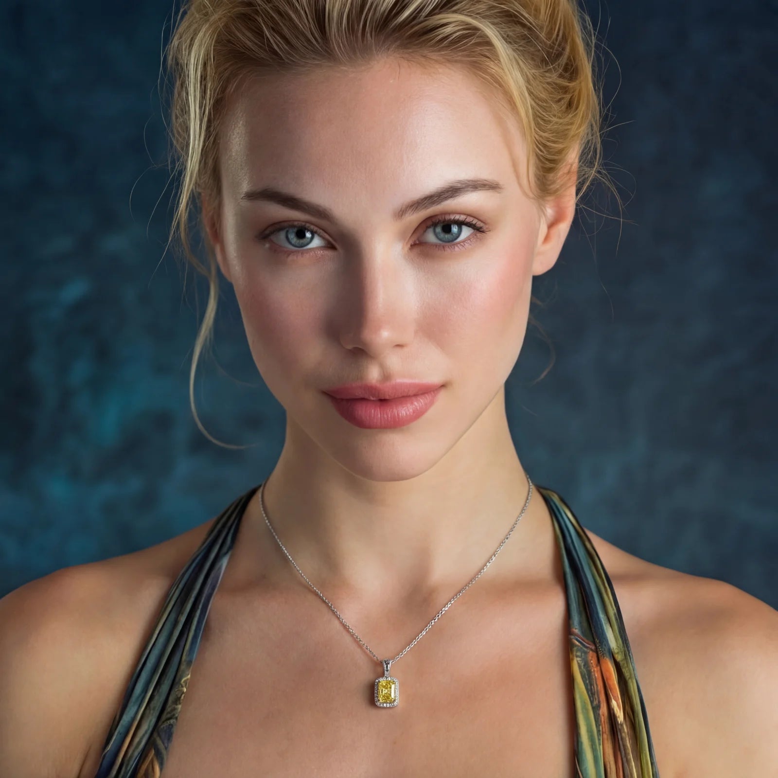 Golden Hour Moissanite Pendant Necklace by AlbaLuxe AlbaLuxe