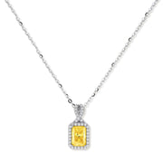 Golden Hour Moissanite Pendant Necklace by AlbaLuxe AlbaLuxe