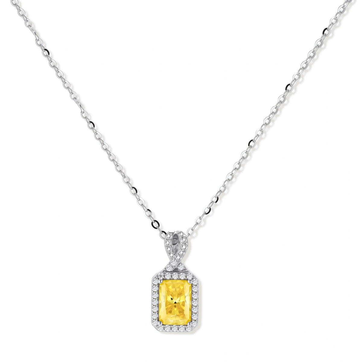 Golden Hour Moissanite Pendant Necklace by AlbaLuxe AlbaLuxe