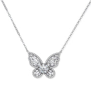 Radiant Butterfly Moissanite Necklace by AlbaLuxe AlbaLuxe