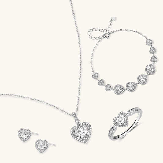 Heart Symphony Moissanite Set by AlbaLuxe AlbaLuxe