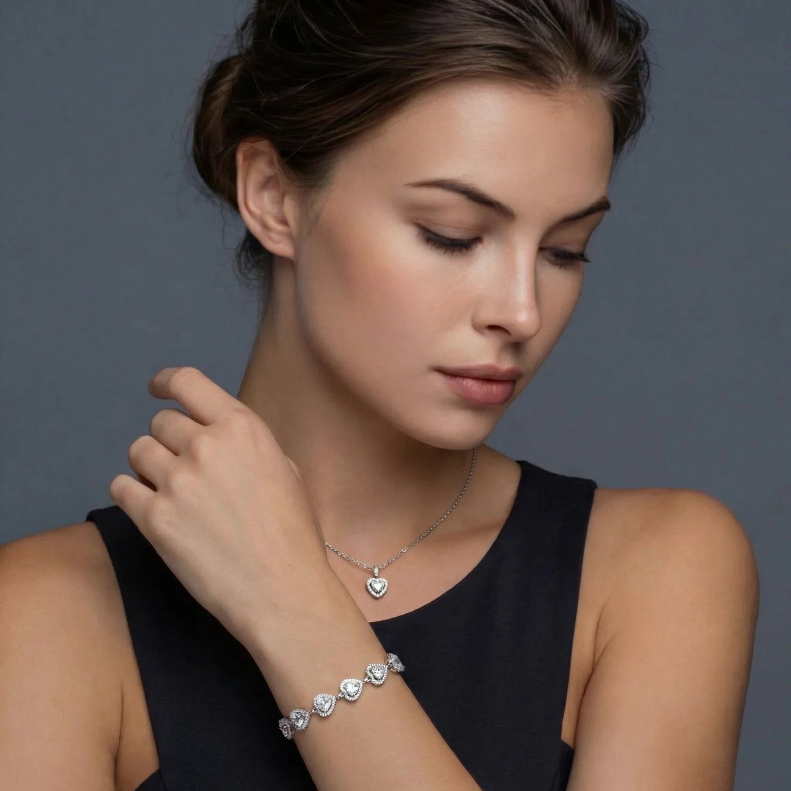 Heart Symphony Moissanite Set by AlbaLuxe