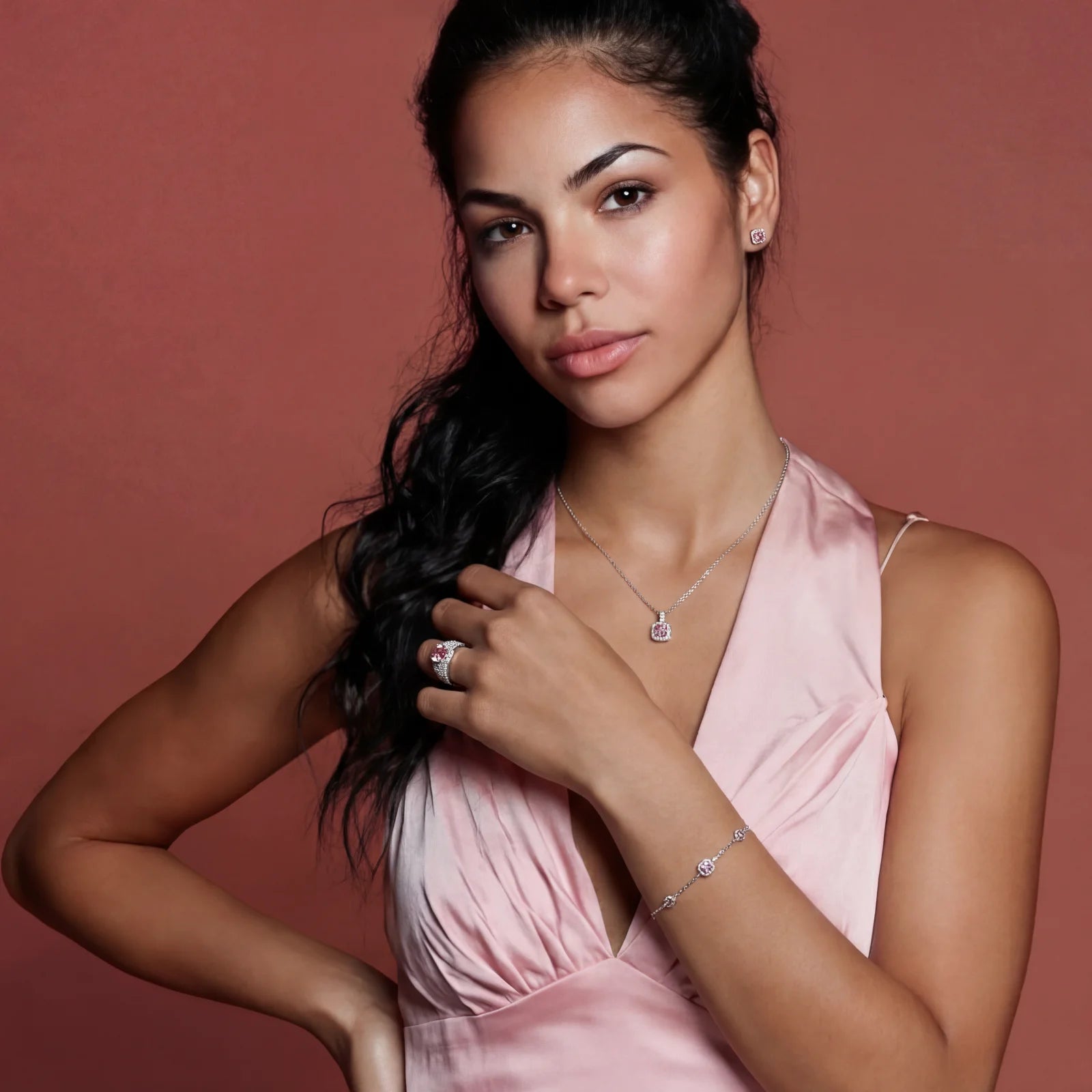 Blush Dreams Moissanite Set by AlbaLuxe AlbaLuxe