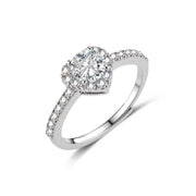 Heart Halo Moissanite Ring by AlbaLuxe AlbaLuxe