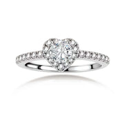 Heart Halo Moissanite Ring by AlbaLuxe AlbaLuxe