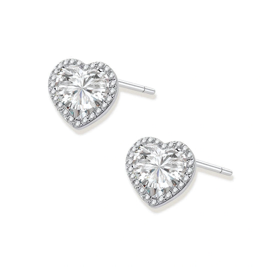 Heart Spark Moissanite Studs by AlbaLuxe AlbaLuxe