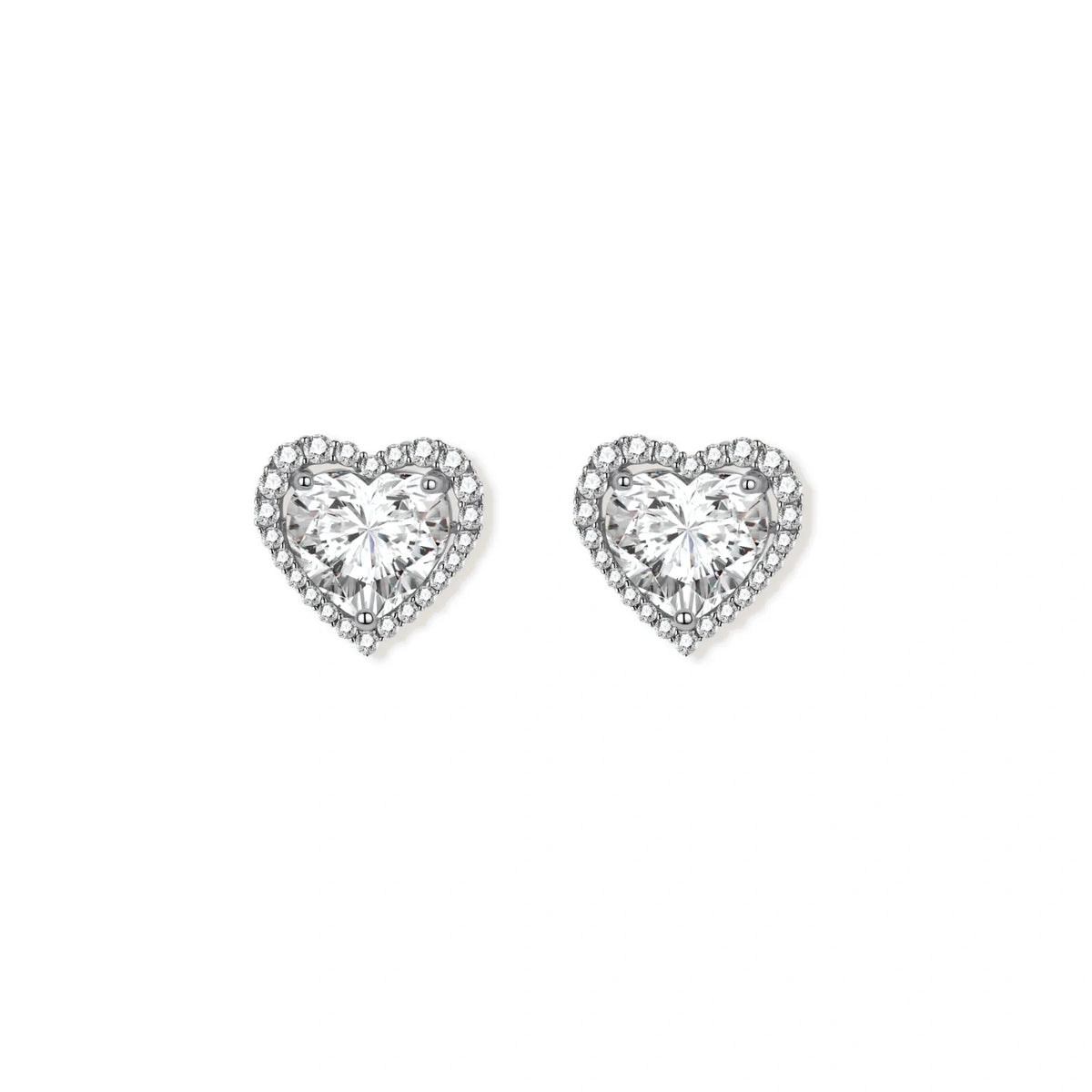 Heart Spark Moissanite Studs by AlbaLuxe AlbaLuxe