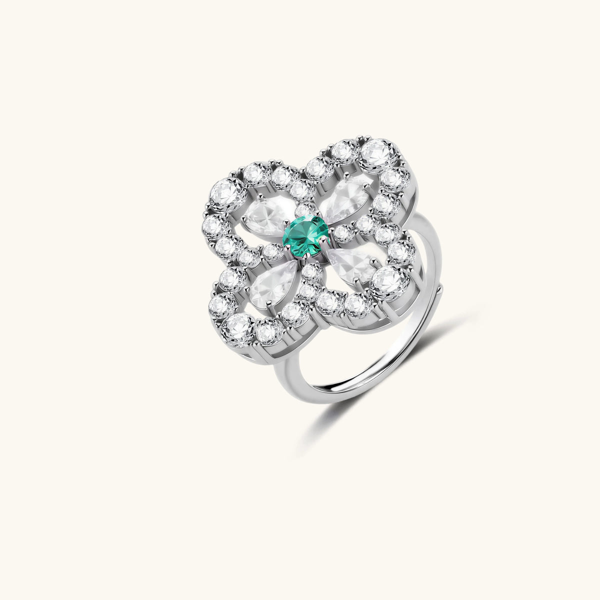 Lucky Charm Clover Ring by AlbaLuxe AlbaLuxe