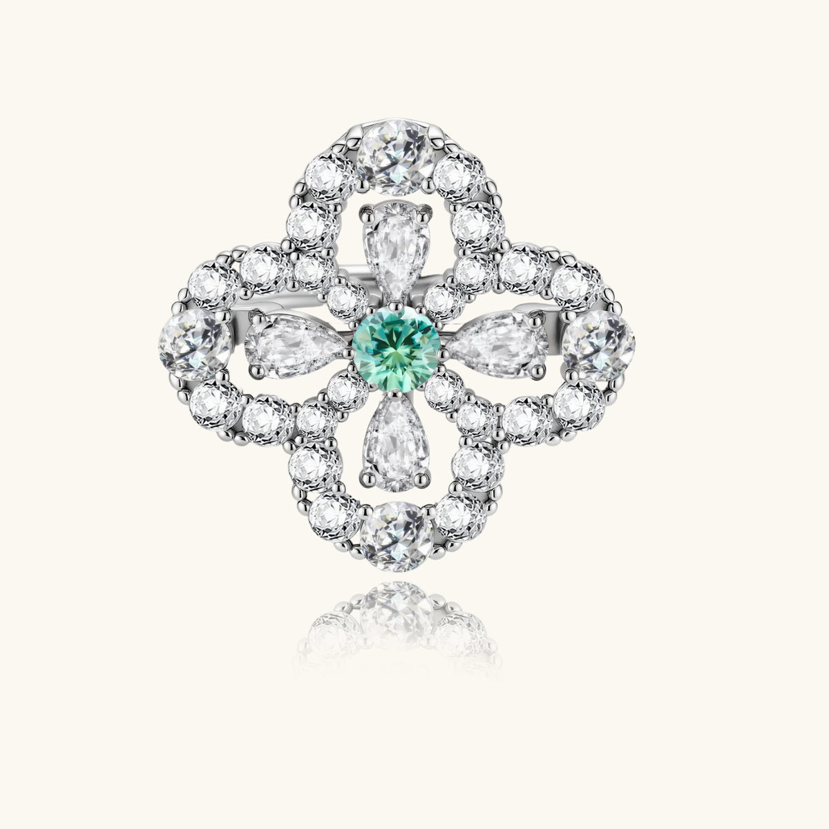 Lucky Charm Clover Ring by AlbaLuxe AlbaLuxe