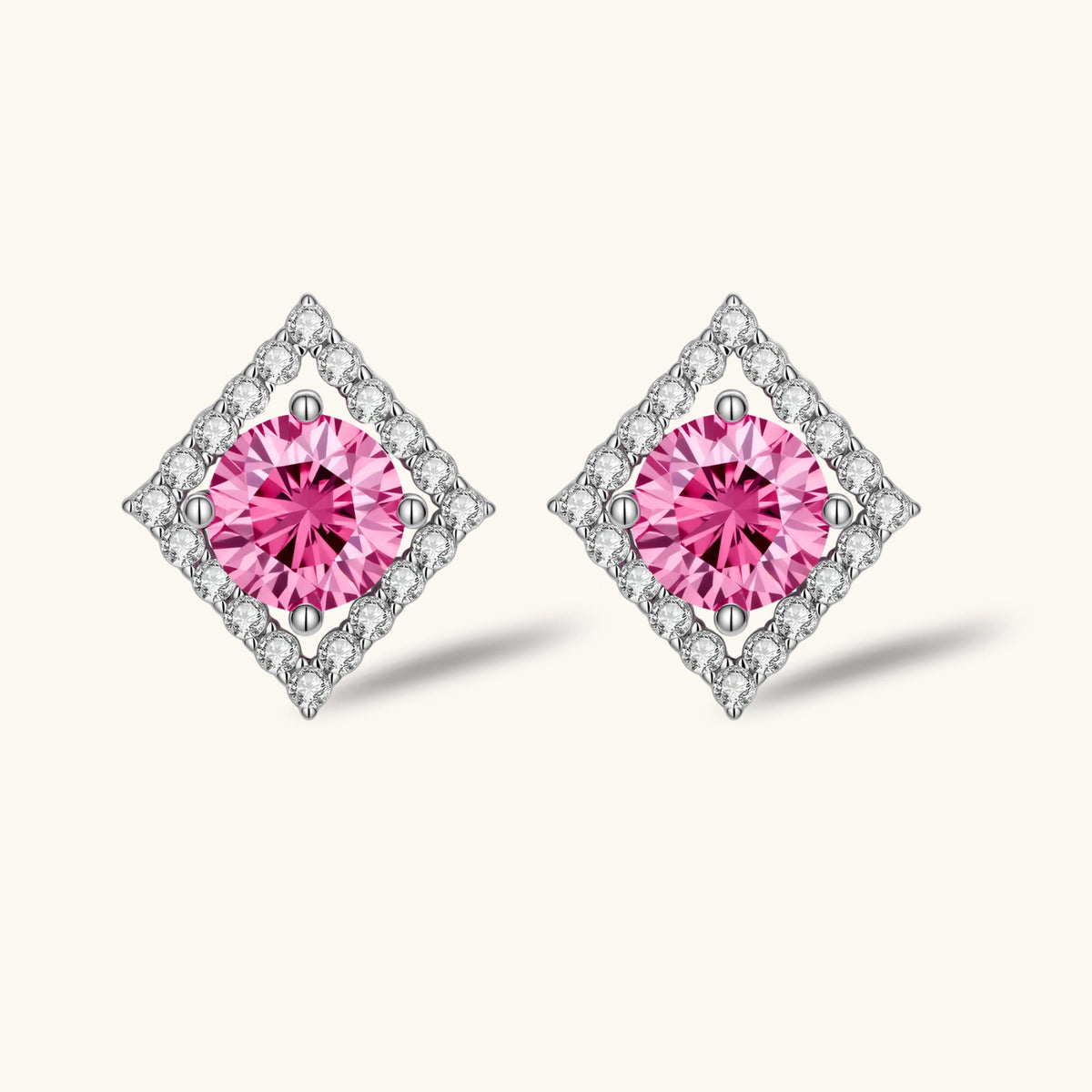 Diamond Halo Studs by AlbaLuxe AlbaLuxe